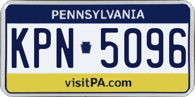 PA license plate KPN5096