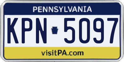 PA license plate KPN5097