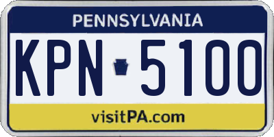 PA license plate KPN5100