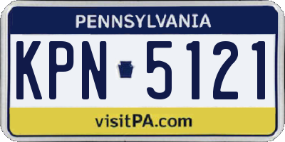 PA license plate KPN5121