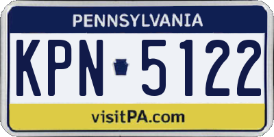PA license plate KPN5122