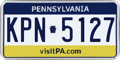 PA license plate KPN5127