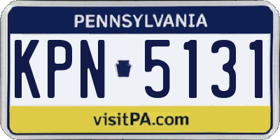 PA license plate KPN5131