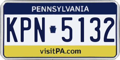 PA license plate KPN5132