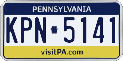 PA license plate KPN5141