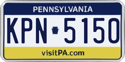 PA license plate KPN5150
