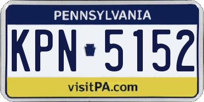 PA license plate KPN5152