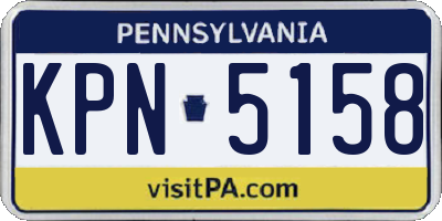 PA license plate KPN5158