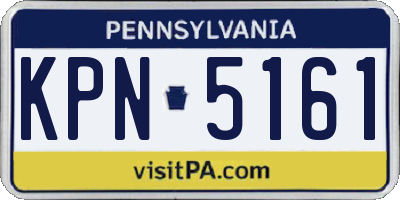 PA license plate KPN5161