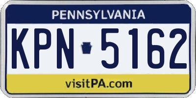 PA license plate KPN5162