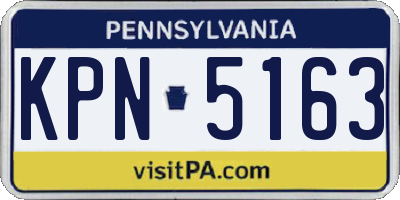 PA license plate KPN5163