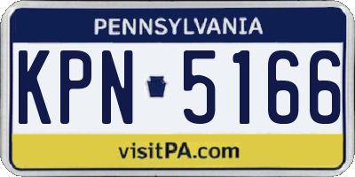 PA license plate KPN5166
