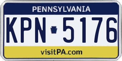 PA license plate KPN5176