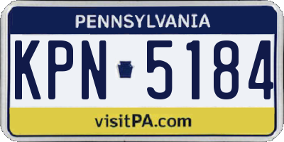 PA license plate KPN5184