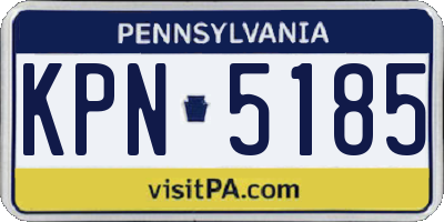 PA license plate KPN5185