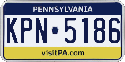 PA license plate KPN5186