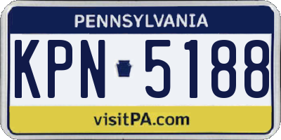 PA license plate KPN5188