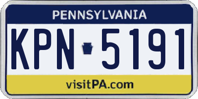 PA license plate KPN5191