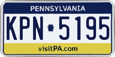 PA license plate KPN5195
