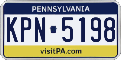 PA license plate KPN5198