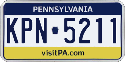 PA license plate KPN5211