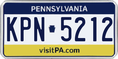 PA license plate KPN5212