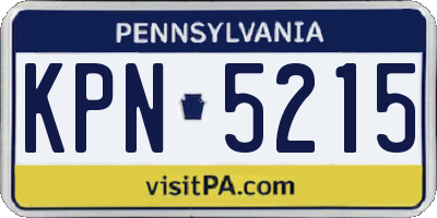 PA license plate KPN5215