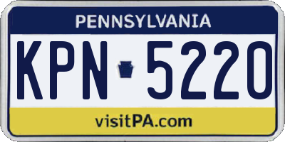 PA license plate KPN5220
