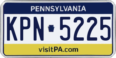 PA license plate KPN5225