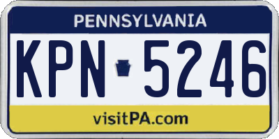 PA license plate KPN5246