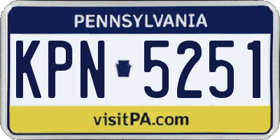 PA license plate KPN5251