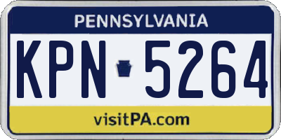 PA license plate KPN5264