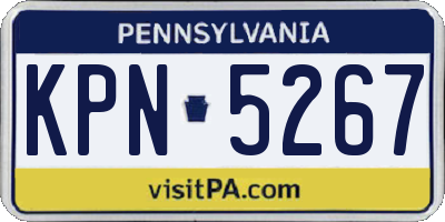 PA license plate KPN5267