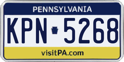 PA license plate KPN5268