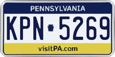PA license plate KPN5269