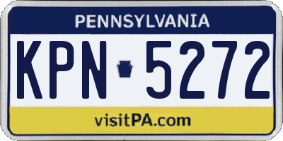 PA license plate KPN5272