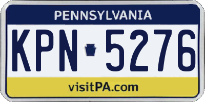 PA license plate KPN5276