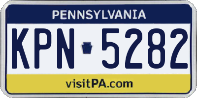 PA license plate KPN5282