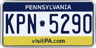 PA license plate KPN5290