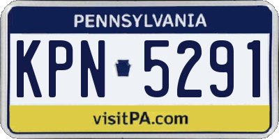 PA license plate KPN5291