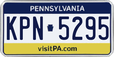 PA license plate KPN5295