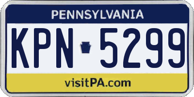 PA license plate KPN5299