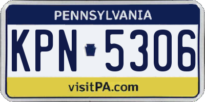 PA license plate KPN5306