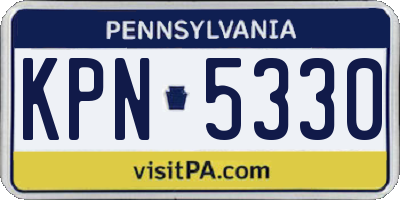 PA license plate KPN5330