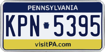 PA license plate KPN5395