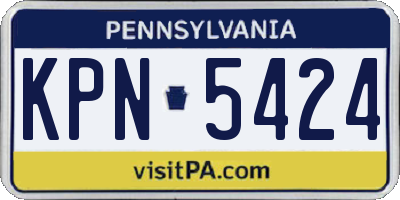 PA license plate KPN5424