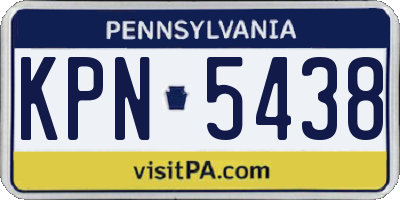 PA license plate KPN5438