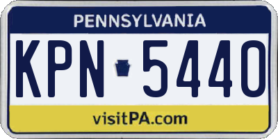 PA license plate KPN5440