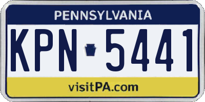 PA license plate KPN5441