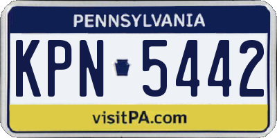 PA license plate KPN5442
